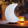 White Crescent Moon Salt Lamp