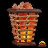 Wooden Basket Salt Lamp